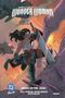 „Absolute Wonder Woman“, „Deluxe Edition - Band 1“. Dynamische Kampfpose, Flugzeuge und Feuer im Hintergrund., Buch
