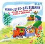 „Henri-Jette-Sausebahn: Alte und neue Freunde von Henriette Bimmelbahn“. Bunte Lokomotive mit fröhlichen Gesichtern., CD