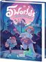 "5 Worlds: Der Kobaltprinz" von Mark und Alexis Siegel. Abenteuerliche Figuren vor einem mystischen Hintergrund., Buch