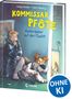 „Kommissar Pfote: Bankräuber auf der Flucht“ in großen Buchstaben. Ein Polizist und ein Hund in einer Illustration., Buch