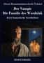 Titel: "Der Vampir" und "Die Familie des Wurdalak". Illustration: Ein bärtiger Mann im Vordergrund, Familie im Haus., Buch