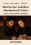 "Briefwechsel zwischen Abaelard und Heloise" zeigt ein Gemälde von zwei Figuren in historischer Kleidung beim Schreiben., Buch