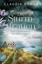 "Die Sturmfrauen. Ein Geheimnis in Cornwall. Roman." Ein Haus auf einer Klippe, windiges Meer, dramatische Stimmung., Buch