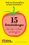 »Stell eine Tomatenpflanze auf dein Fensterbrett.«  
15 Entscheidungen, die dein Leben verlängern.  
Logo der Stiftung Warentest unten links., Buch