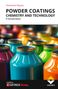 "Powder Coatings: Chemistry and Technology, 4th Revised Edition". Vordergrund: Bunte Gläser, Hintergrund verschwommen.
