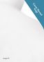 "Cover Reveal folgt" steht auf einem umgebogenen blauen Dreieck in einer minimalistischen Darstellung.