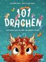„101 Drachen und alles, was du über sie wissen musst!“ Bunte Drachen fliegen auf einem türkisfarbenen Hintergrund., Buch