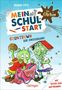 "Erhard Dietl, Mein Schulstart: Countdown zur Einschulung. Die Olchis. Zwei grüne Figuren mit Schultasche und Buch.", Buch