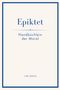 Epiktet, Handbüchlein der Moral, LIWI VERLAG. Schlichtes Cover mit blauem Rahmen und blauer Schrift auf hellem Hintergrund., Buch