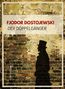 FJODOR DOSTOJEWSKI, DER DOPPELGÄNGER, Schatten eines Mannes mit Hut auf einer alt aussehenden Ziegelwand., Buch