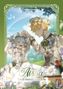 Texte: "Aisha - Noch einmal ins Licht", "2", "Artwork: YUYA", "Story: Tiarantrae". Illustration: Zwei Personen mit Blumenkränzen, Regenbogen., Buch
