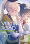 "Virgin Road", "Die Henkerin und ihre Art zu leben", "10". Zwei lachende Mädchen in farbiger Kleidung. Anime-Stil.