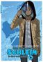 "Meine Wiedergeburt als Schleim in einer anderen Welt 5". Ein junger Mann mit Hörnern, Kapuze und blauem Haar., Buch