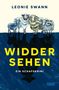 Oben: "LEONIE SWANN". Mitte: "WIDDER SEHEN". Unten: "EIN SCHAFSKRIMI". Drei Schafe und ein Widder stehen nebeneinander., Buch