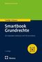 "Smartbook Grundrechte", ein Buchcover in Blau mit gelbem Banner und QR-Code., Buch