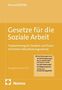 "Gesetze für die Soziale Arbeit" steht zentral. Eine Liste von Gesetzänderungen wird erwähnt. Unten links ist das Nomos-Logo.