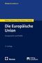 "Die Europäische Union. Europarecht und Politik. 17. Auflage." Blauer Hintergrund, NomosLehrbuch-Logo unten.
