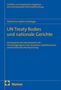 „UN Treaty Bodies und nationale Gerichte“ ist groß geschrieben. Es ist ein Buchcover von Nomos in Blau und Gelb.