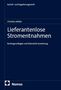 Text: "Kartell- und Regulierungsrecht. Christian Müller. Lieferantenlose Stromentnahmen. Rechtsgrundlagen und bilanzielle Zuordnung. Nomos." Dunkelblaues Cover.