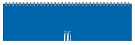 „2027“ unten auf einem blauen Hintergrund mit Ringbuchbindung oben., Kalender