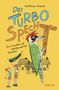 „Der Turbo Specht“, „Ein wundervoll behämmerter Sommer“. Illustration: Specht, Kinder, Häuser im Hintergrund., Buch