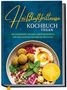 „Heiße Luftfritteuse Kochbuch Vegan: Die leckersten veganen Airfryer Rezepte. Inkl. 30-Tage-Ernährungsplan.“  
Bowl mit Falafel., Buch