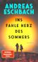 "Andreas Eschbach - Ins fahle Herz des Sommers. Roman. Spiegel Bestseller-Autor. Silhouetten vor gelbem Hintergrund.", Buch