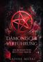 „Dämonische Verführung: Ein Roman von Blut und Magie“ von Nadine Mutas. Rotes Pentagramm vor dunklem Hintergrund., Buch