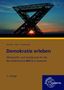 "Demokratie erleben", Buch für BFS im Saarland. Titel in Blau und Braun. Logo Europa-Lehrmittel. Sonnenuntergang hinter Skulptur., Buch