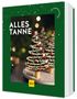 Text: "ALLES TANNE", "KÜCHENRATGEBER". Gezeigt sind essbare Bäume, dekoriert mit Zuckerguss und Perlen., Buch