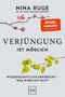 „Nina Ruge, Verjüngung ist möglich“. Zweig mit roten Blättern oben, grüne Blätter unten, „GU“ Logo., Buch
