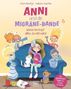 Ein Mädchen sitzt auf einem Sofa, umgeben von Comic-Charakteren. Der Titel lautet: "Anni und die Migräne-Bande"., Buch
