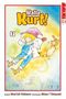 "Hallo Kurt!" Ein Junge fliegt mit Hase und Katze über Häuser, Sterne und Mond. Links: große "7". Rechts: "Tokyopop" senkrecht., Buch