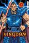 Cover: "Yasuhisa Hara 7", "KINGDOM". Ein Krieger in blauer Rüstung mit Stab, lächelt selbstbewusst. Links oben roter Kreis., Buch