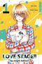 "LOVE STAGE!! Spotlight Edition" steht groß, darunter ein Junge mit Brille und Karojacke, der Manga hält., Buch