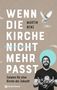"Wenn die Kirche nicht mehr passt. Martin Benz. Zutaten für eine Kirche der Zukunft." Eine weiße Taube, Mann mit Gemüse.