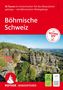 Text: "55 Touren im tschechischen Teil des Elbsandsteingebirges – mit Böhmischem Mittelgebirge. Böhmische Schweiz." Unten sieht man Felsen, Wald und ein rotes Dach. Logo: ROTHER.