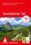 Drei Textblöcke betonen "45 Touren", "Tannheimer Tal" und "ROTHER Wanderführer". Darunter eine Berglandschaft.