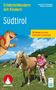 Oben steht "ErlebnisWandern mit Kindern" und "Südtirol". Darunter ein pferdeauf einer Wiese, Menschen und ein Murmeltier., Buch