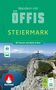 "Wandern mit Öffis, Steiermark, 65 Touren mit Bahn & Bus." Foto eines Bergpanoramas mit einem Gipfelkreuz., Buch