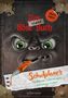 „Das kleine Böse Buch“, „2027/2028“, „Schulplaner“, „Mit Rätseln, Scherzfragen und listigen Listen!“, gruseliges Gesicht., Buch