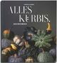 Text: "Alles Kürbis. Das Kochbuch." Verschiedene Kürbisse in einem dekorativen Arrangement., Buch