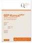 "QEP Manual plus" für Psychotherapeuten. Schritt für Schritt Erfolge, Sicherheit. Version 2025. Logo mit Stethoskop oben rechts.