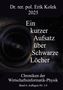 Erik Kolek: Ein kurzer Aufsatz über Schwarze Löcher, Buch