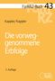 Tobias Kappler: Die vorweggenommene Erbfolge, Buch