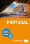 "PORTUGAL" und "STEFAN LOOSE TRAVEL HANDBÜCHER" in Weiß auf Orange. Strandlandschaft mit Felsen und Meer., Buch