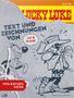 "Band 103", "Lucky Luke", "TEXT UND ZEICHNUNGEN VON Jul & Achdé", "VORLÄUFIGES COVER". Cartoon eines Cowboys und Hundes., Buch