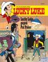 Text: "Lucky Luke gegen Pat Poker." Illustration von zwei Figuren: Lucky Luke mit Cowboyhut und Pat Poker mit Zigarre und Jacke., Buch