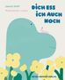 Text: "Dich ess ich auch noch", "David Duff", "Marianna Coppo", "Peter Hammer Verlag". Illustration eines großen Tieres mit Wurm.