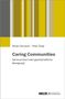 Text: "Caring Communities: Eine konstruktiv-kritische Auseinandersetzung." Graphische Balken in Gelb- und Grautönen., Buch